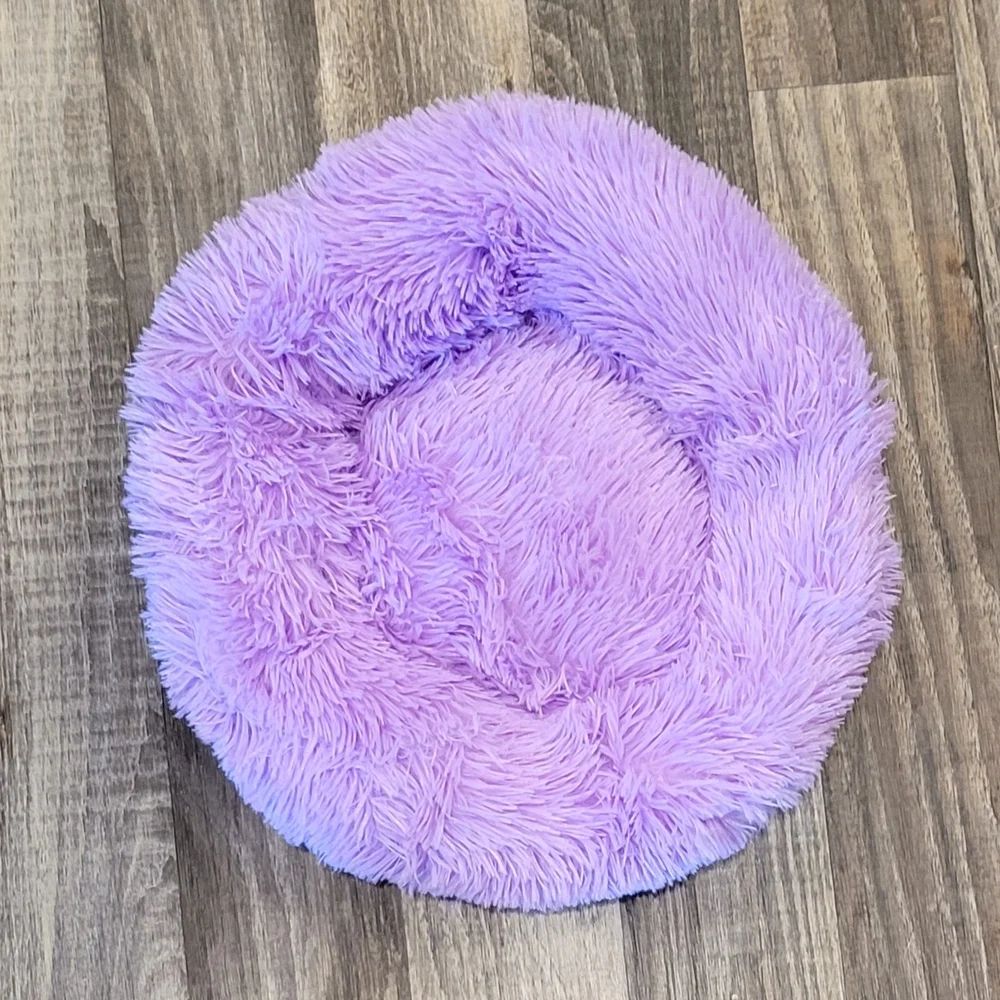 Fluffy Purple Pet Bed